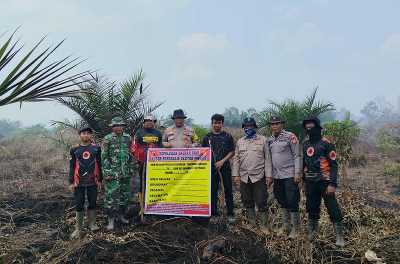 Polres Bengkalis Bongkar Kebun Sawit Ilegal di Kawasan Hutan, Satu Warga Jadi Tersangka