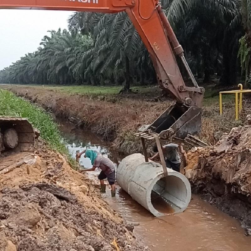 Hadapi Musim Hujan, Koppsa-M Benahi Jalan dan Jembatan Kebun Sawit
