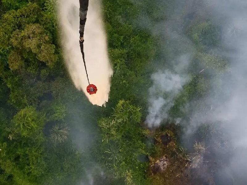 Karhutla Riau Masih Ditangani, Water Bombing Sasar Inhil dan Inhu