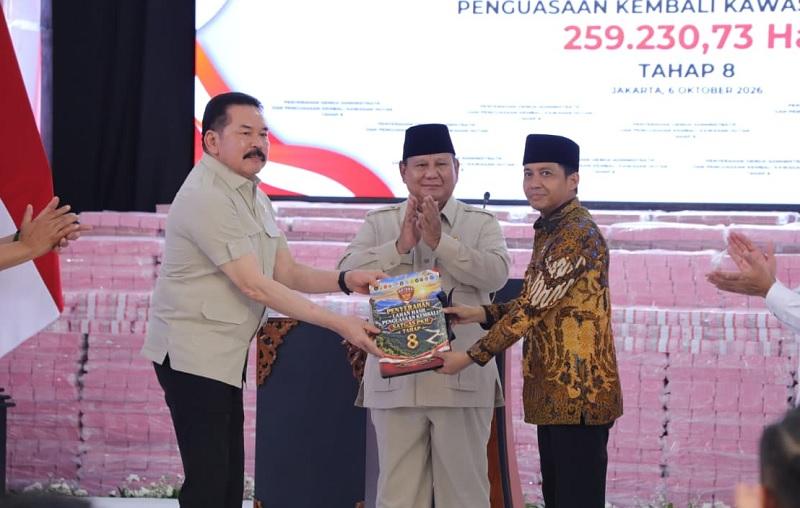 Rp13,2 Triliun Masuk Kas Negara, Satgas PKH Kuasai Kembali 6,2 Juta Hektare Hutan